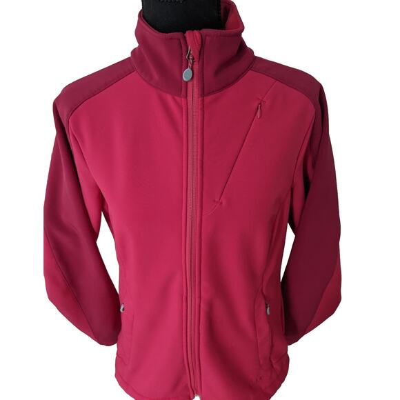 L.L.Bean Women’s Softshell Fleece Jacket Pink Magenta Medium M Full Zip Pockets - Picture 3 of 10